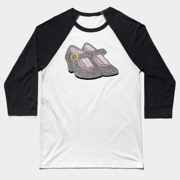 Glitter Shoes Baseball T-Shirt by smoochugs